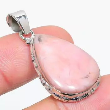 Natural Pink Opal Gemstone Handmade 925 Solid Sterling Silver Pendant 1.50 v7P13