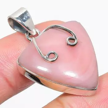 Natural Pink Opal Gemstone Handmade 925 Solid Sterling Silver Pendant 1.50 J0z74
