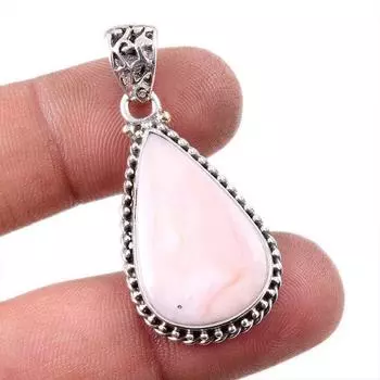 Natural Pink Opal Gemstone Handmade 925 Solid Sterling Silver Pendant 1.75 c7r62