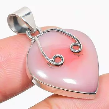 Natural Pink Opal Gemstone Handmade 925 Solid Sterling Silver Pendant 1.50 a7k93