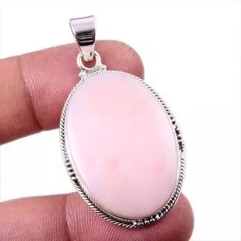 Natural Pink Opal Gemstone Handmade 925 Solid Sterling Silver Pendant 2 R8u25