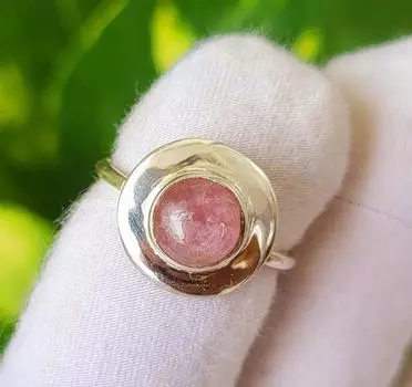 Natural Pink Tourmaline Gemstone 925 Sterling Silver Designer Ring Size 5.5 US 5.5 US