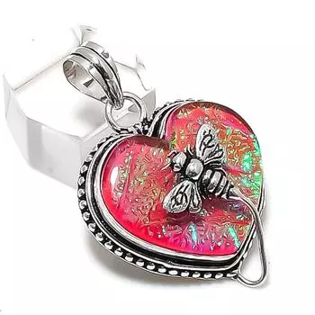 Natural Pink Triplet Opal 925 Sterling Silver Jewelry Pendant 1.58 s4V14