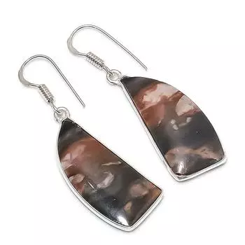 Natural Polychrome Jasper 925 Sterling Silver Jewelry Earring 1.89 I8v46