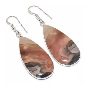 Natural Polychrome Jasper 925 Sterling Silver Jewelry Earring 2.17 w0p71