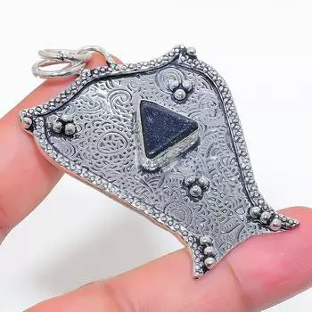 Natural Purple Sunstone Gemstone 925 Sterling Silver Jewelry Pendant 2.44 Y7T44