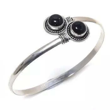 Natural Purple Sunstone Gemstone Handmade Cuff Bracelet Adjustable G8G78