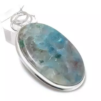Natural Quantum Quatrro Gemstone 925 Sterling Silver Jewelry Pendant 2.44 f4q26