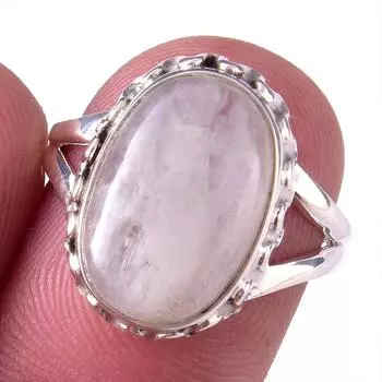 Natural Rainbow Moon Stone Gemstone Handmade 925 Sterling Silver Ring S.6 A8f80
