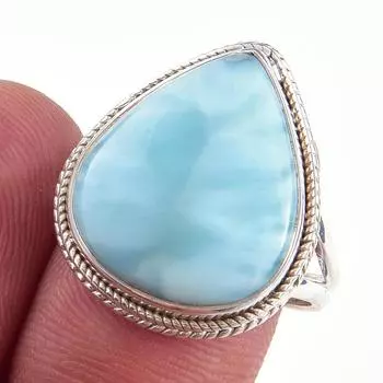 Natural Rainbow Moon Stone Gemstone Handmade 925 Sterling Silver Ring S.7.5 U9V51