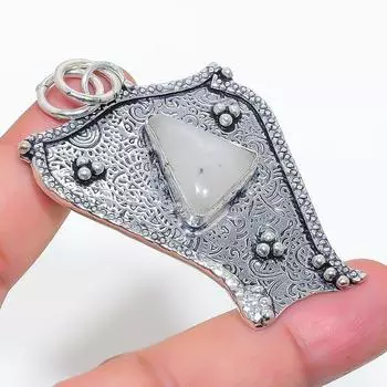 Natural Rainbow Moonstone 925 Sterling Silver Jewelry Pendant 2.52 W9w67