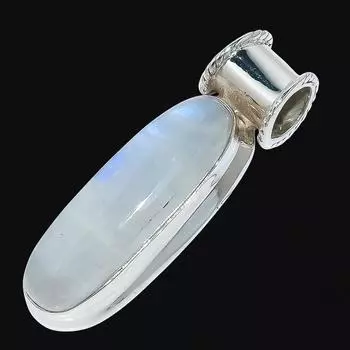 Natural Rainbow Moonstone Gemstone 925 Solid Sterling Silver Pendant 1.38 z3L54