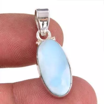 Natural Rainbow Moonstone Gemstone 925 Solid Sterling Silver Pendant 1.25 V0S61