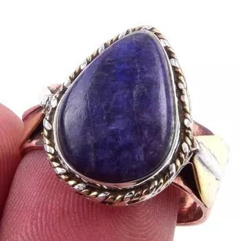 Natural Rainbow Moonstone Gemstone 925 Sterling Silver Two Tone Ring Size 8 j3g12