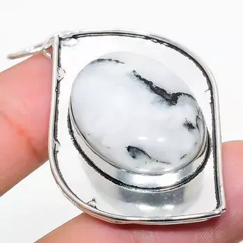 Natural Rainbow Moonstone Gemstone 925 Sterling Silver Pendant 2.17 E3u09