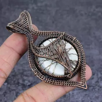 Natural Rainbow Moonstone Gemstone Copper Wire Wrap Jewelry Pendant 3.27 R7z23