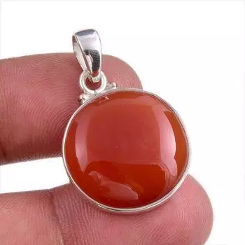 Natural Red Onyx Gemstone Handmade 925 Solid Silver Jewelry Pendant 1.50 r1j24