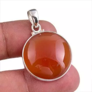 Natural Red Onyx Gemstone Handmade 925 Solid Silver Jewelry Pendant 1.50 z8b10