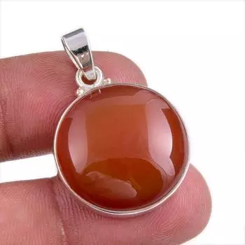 Natural Red Onyx Gemstone Handmade 925 Solid Silver Jewelry Pendant 1.50 u7g11