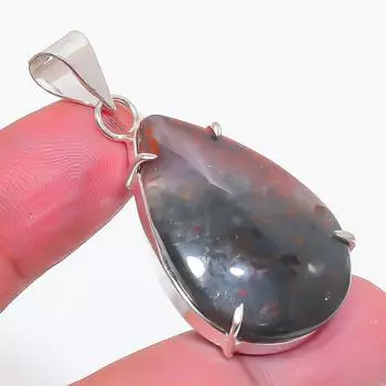 Natural Red Snakeskin Gemstone 925 Sterling Silver Jewelry Pendant 1.77 D3v71