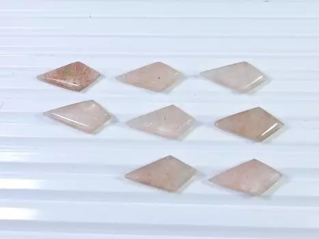 Natural Red Strawberry Quartz Crown Cut Kite Faceted Loose Gemsone 08Pcs Lot RQ-916