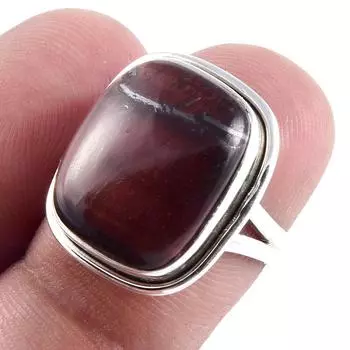 Natural Red Tiger s Eye Gemstone Handmade 925 Solid Silver Jewelry Ring S.6 m2q15