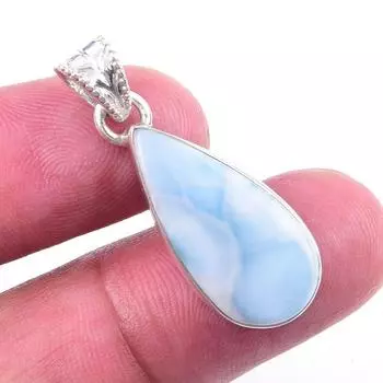 Natural Republic Larimar Gemstone 925 Solid Sterling Silver Pendant 1.25 n4k34