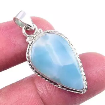 Natural Republic Larimar Gemstone 925 Solid Sterling Silver Pendant 1.50 l0V07
