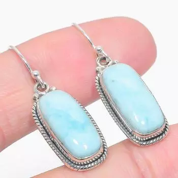 Natural Republic Larimar Gemstone 925 Solid Sterling Silver Earring 1.50 G1z23