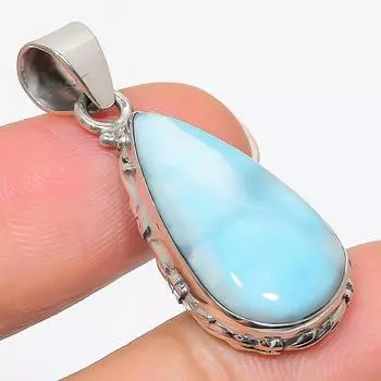 Natural Republic Larimar Gemstone 925 Solid Sterling Silver Pendant 1.50 T5f65