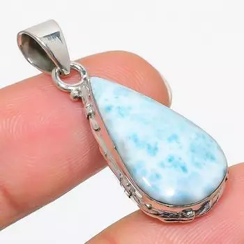 Natural Republic Larimar Gemstone 925 Solid Sterling Silver Pendant 1.50 l9f89