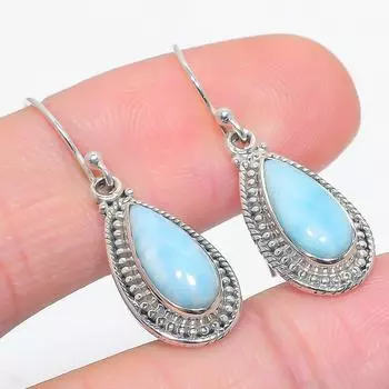Natural Republic Larimar Gemstone 925 Solid Sterling Silver Earring 1.50 N5N29