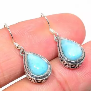 Natural Republic Larimar Gemstone 925 Solid Sterling Silver Gift Earring 1 e7m85