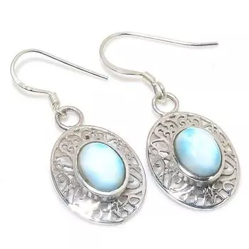 Natural Republic Larimar Gemstone 925 Solid Sterling Silver Earring 1.50 N1n44