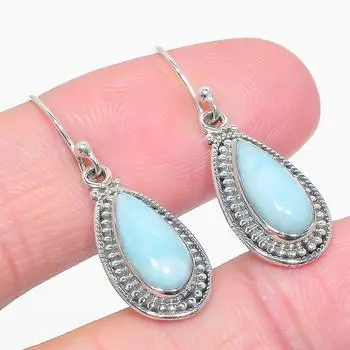 Natural Republic Larimar Gemstone 925 Solid Sterling Silver Earring 1.25 N8V11