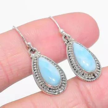 Natural Republic Larimar Gemstone 925 Solid Sterling Silver Earring 1.50 r0b55