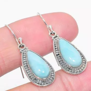 Natural Republic Larimar Gemstone 925 Solid Sterling Silver Earring 1.50 K5i18