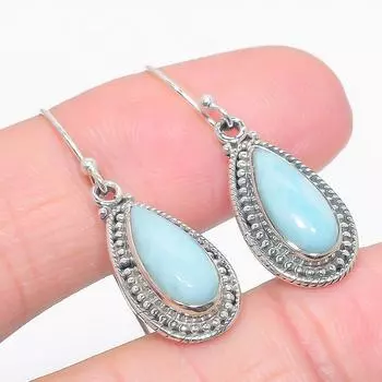 Natural Republic Larimar Gemstone 925 Solid Sterling Silver Earring 1.50 U7f43