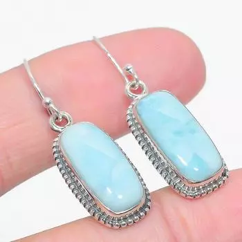 Natural Republic Larimar Gemstone 925 Solid Sterling Silver Earring 1.50 m2y72