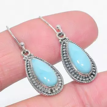 Natural Republic Larimar Gemstone 925 Solid Sterling Silver Earring 1.50 W7I00
