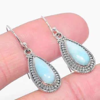 Natural Republic Larimar Gemstone 925 Solid Sterling Silver Earring 1.50 M5T13