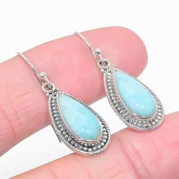 Natural Republic Larimar Gemstone 925 Solid Sterling Silver Earring 1.50 k6B18