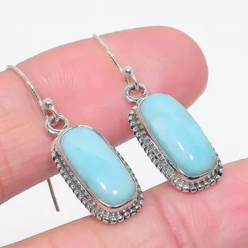 Natural Republic Larimar Gemstone 925 Solid Sterling Silver Earring 1.50 k6G28
