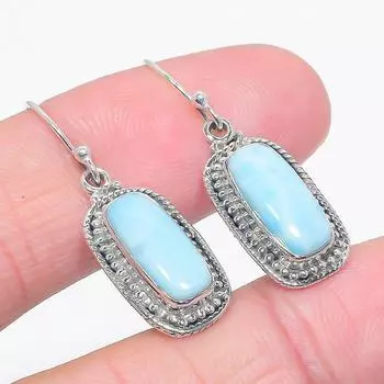 Natural Republic Larimar Gemstone 925 Solid Sterling Silver Earring 1.50 b4m56