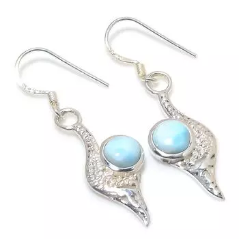 Natural Republic Larimar Gemstone 925 Solid Sterling Silver Earring 1.50 n4c38