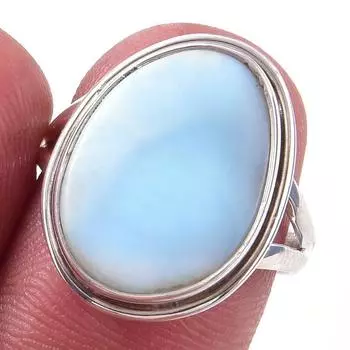 Natural Republic Larimar Gemstone 925 Solid Sterling Silver Gift Ring S.7 B3n35