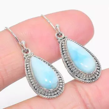 Natural Republic Larimar Gemstone 925 Solid Sterling Silver Earring 1.50 l1p97