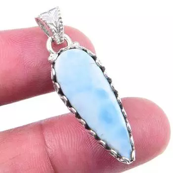 Natural Republic Larimar Gemstone 925 Solid Sterling Silver Pendant 1.50 A4P65
