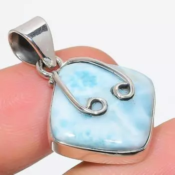 Natural Republic Larimar Gemstone 925 Solid Sterling Silver Pendant 1.50 V6Z45