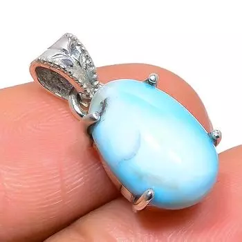Natural Republic Larimar Gemstone 925 Solid Sterling Silver Pendant 0.99 J2g07